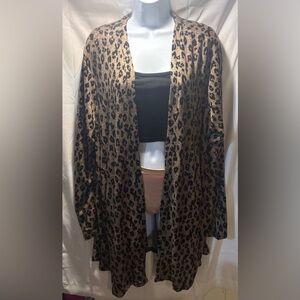 Maurices Animal Print Open Cardigan - XL